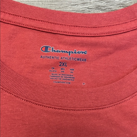Champion Spiral Logo Red Men's Tee - Picture 2 of 5